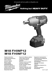 Milwaukee M18 FHIWP12 Notice Originale