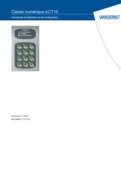 Vanderbilt ACT10 Guide D'installation Et De Configuration