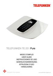 Telefunken TE 251 Pure Mode D'emploi