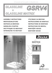 RAVAK GLASSLINE GSRV4 Instructions De Montage