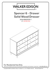 Walker Edison Spencer BR6DDDR-T Instructions De Montage