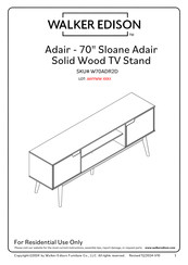 Walker Edison Adair W70ADR2D Instructions De Montage