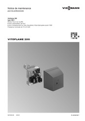 Viessmann VITOFLAME 200 VEK Notice De Maintenance