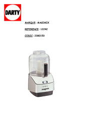 MAGIMIX Le Micro Manuel D'utilisation