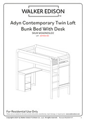 Walker Edison Adyn WEADN05LD2 Instructions De Montage