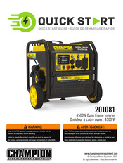 Champion Global Power Equipment 201081 Guide De Démarrage Rapide