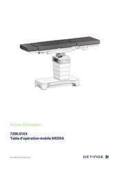 Getinge MEERA Notice D'utilisation