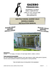 Gazebo Penguin 456003 Manuel D'installation