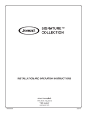 Jacuzzi SIGNATURE Serie Instructions D'installation Et D'utilisation