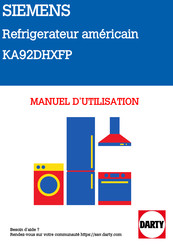 Siemens KA92DHXFP Notice D'utilisation Et De Montage