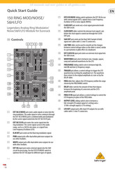 Behringer 150 S&H Guide De Démarrage Rapide