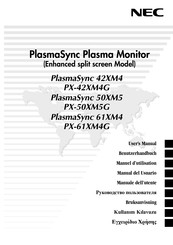 NEC PlasmaSync 61XM4 Manuel D'utilisation