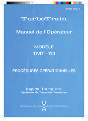 Rapido Trains Turbo 2.0 Manuel De L'opérateur