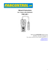 PANCONTROL PAN LAN 1 Manuel D'instructions