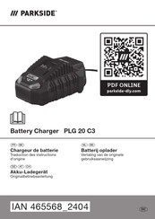 Parkside PLG 20 C3 Traduction Des Instructions D'origine