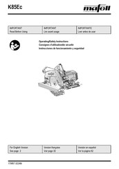 Mafell K85Ec Consignes D'utilisation/De Sécurité