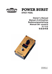 VOX Amplification POWER BURST Manuel D'utilisation