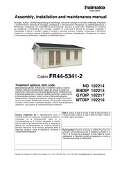 Palmako 102217 Assemblage, Manuel De Montage Et D'entretien