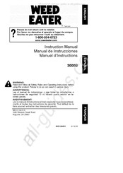 Weed Eater 3000B Manuel D'instructions