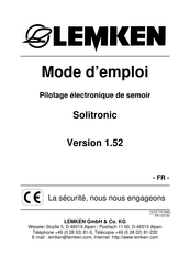 LEMKEN Solitronic Mode D'emploi