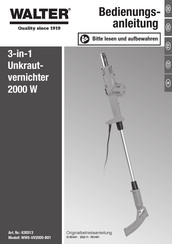 Walter WWS-UV2000-B01 Manuel D'instructions