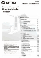Optex OVS-02GT Manuel D'installation