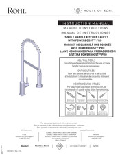 Rohl POWERBOOST PRO AP59D1LMSTN Manuel D'instructions