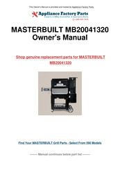 Masterbuilt GRAVITY MB20041320 Mode D'emploi