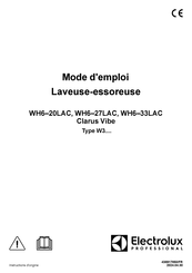 Electrolux Professional Clarus Vibe WH6-27LAC Mode D'emploi