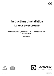 Electrolux Professional Clarus Vibe WH6-27LAC Instructions D'installation