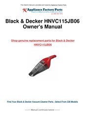Black & Decker HNVC115J Mode D'emploi