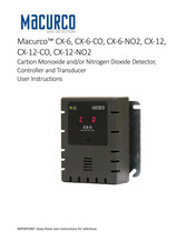 Macurco CX-6 Mode D'emploi