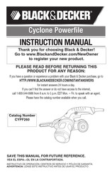 Black & Decker Cyclone Powerfile CYPF260-CA Manuel D'instructions
