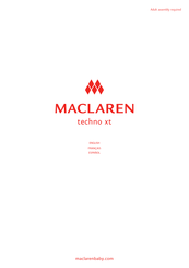 Maclaren techno xt Mode D'emploi