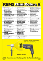 Rems Mini-Cobra A Mode D'emploi