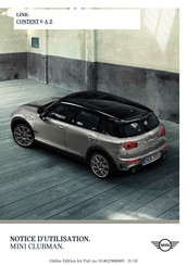 Mini CLUBMAN 2018 Notice D'utilisation