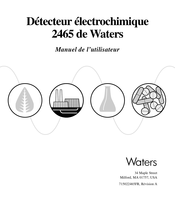 WATERS CORPORATION 2465 Manuel De L'utilisateur