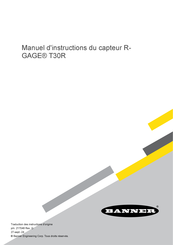Banner R-GAGE T30R-1515-KIQ Manuel D'instructions