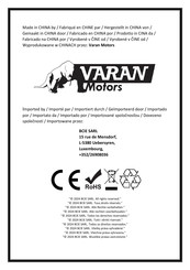 Varan Motors KGT-3WF-3A Manuel D'utilisation