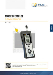 PCE Instruments PCE-320 Mode D'emploi