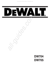 DeWalt DW705 Mode D'emploi