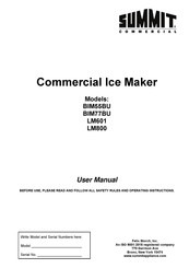 Summit Commercial BIM55BU Mode D'emploi