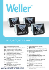 Weller WXA 2 Traduction De La Notice Originale