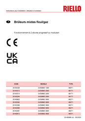 Riello GI/EMME 1400 Instructions Pour Installation, Utilisation Et Entretien