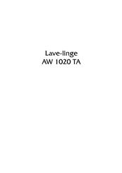 Electrolux AW 1020 TA Mode D'emploi