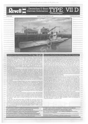 REVELL Deutsches U-Boot German Submarine TYPE VII D Minenleger Mode D'emploi