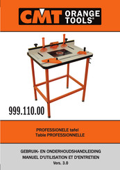 CMT ORANGE TOOLS 999.110.00 Manuel D'utilisation Et D'entretien