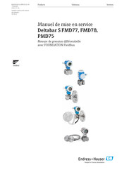 Endress+Hauser Deltabar S FMD77 Manuel De Mise En Service