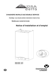 Chaffoteaux & Maury Aludra delta 24 CF Notice D'installation Et D'emploi