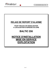 Finsecur BALTIC 256 Notice D'installation, De Mise En Service Et D'entretien